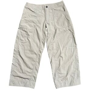 Mountain Hardwear‎ Womens Gray Nylon Cargo Hiking Pants Capri Cropped Size 2